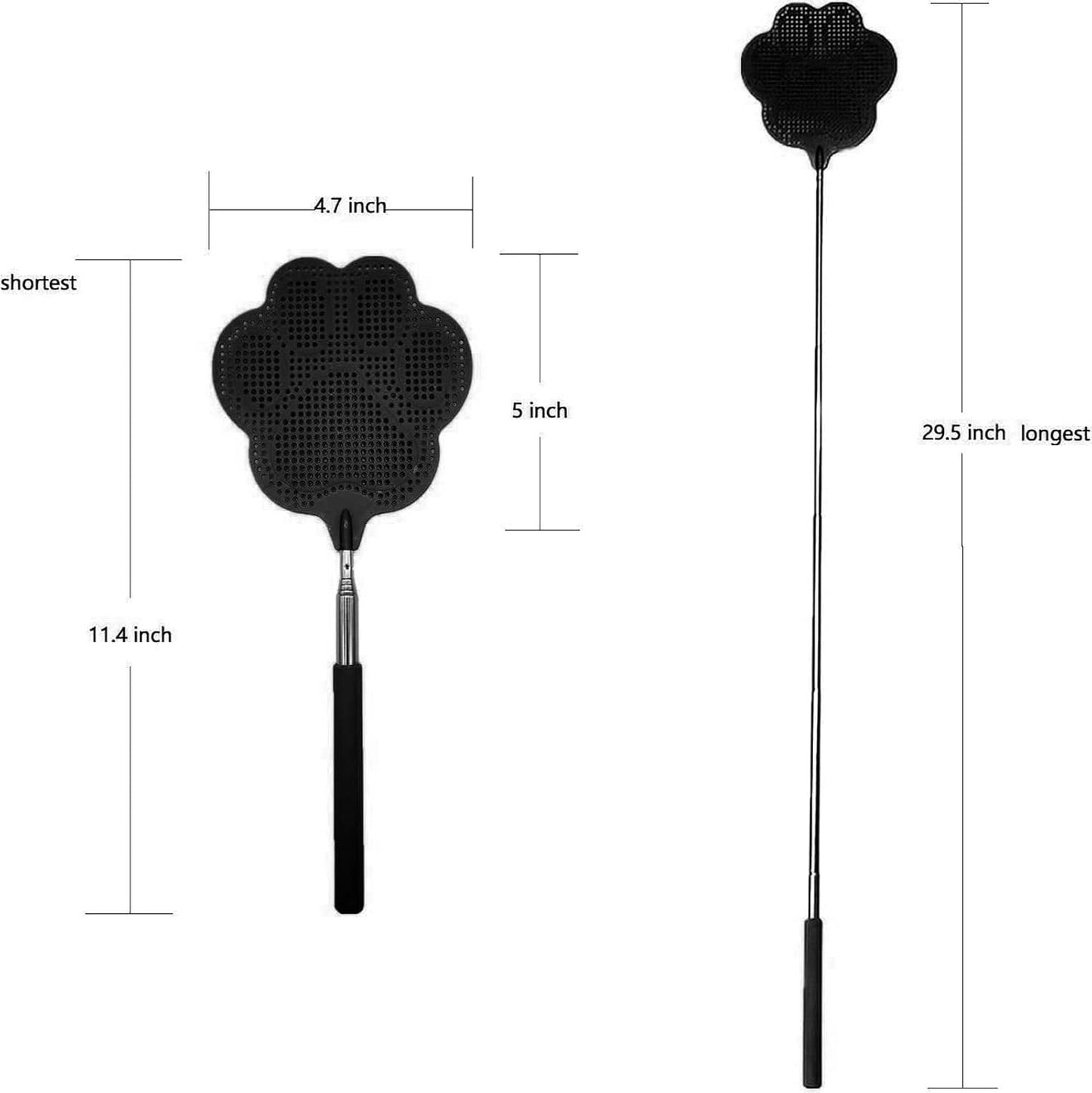 Fly swatter, indoor fly swatter, stainless steel handle fly swatter 3 pieces