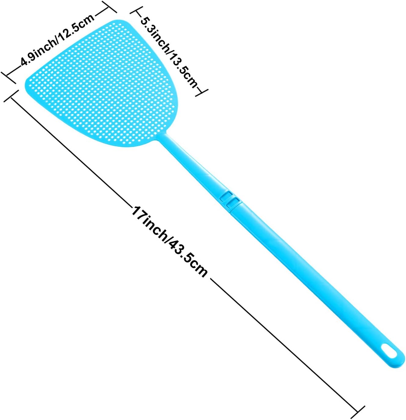 10 Pack Fly Swatters Bulk Plastic Colored Strong Flexible Manual Fly Swatter Set Long Handle Durable Mosquito Swatter Suitable for Indoor and Outdoor