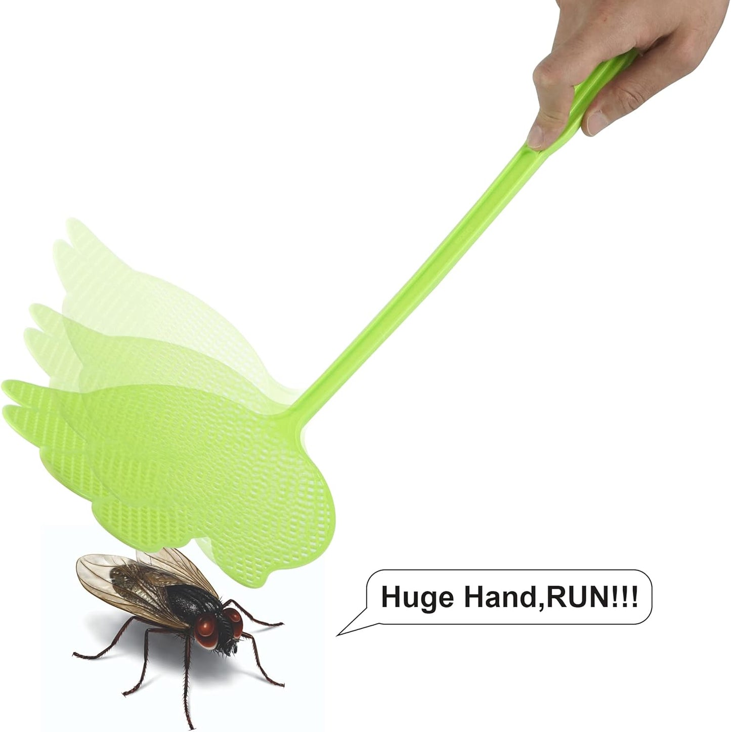 Funny Hand Shaped Fly Swatter - Durable - Colorful Manual Fly Swatter Plastic Insect Swatter for Home Indoor Outdoor Classroom Office 5 Pack