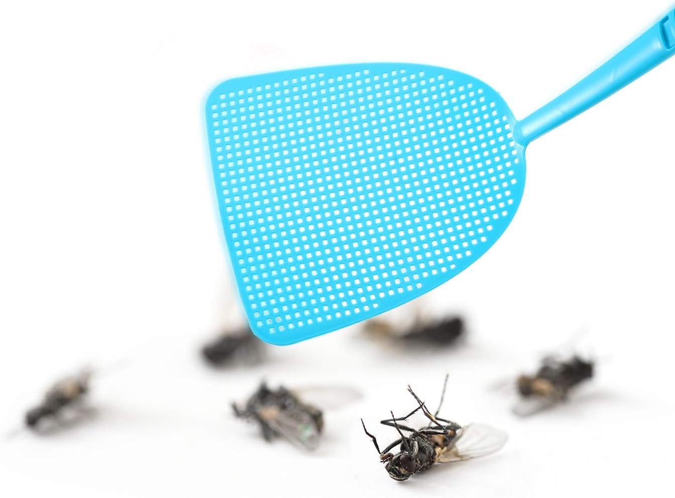 10 Pack Fly Swatters Bulk Plastic Colored Strong Flexible Manual Fly Swatter Set Long Handle Durable Mosquito Swatter Suitable for Indoor and Outdoor