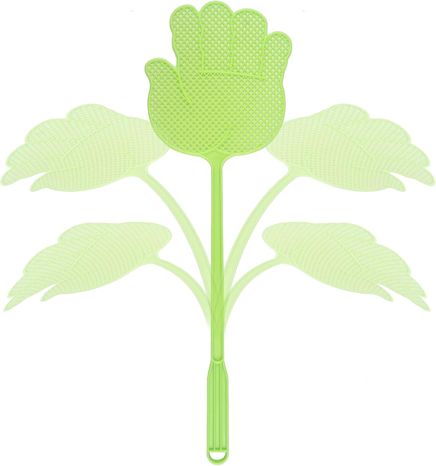 Funny Hand Shaped Fly Swatter - Durable - Colorful Manual Fly Swatter Plastic Insect Swatter for Home Indoor Outdoor Classroom Office 5 Pack