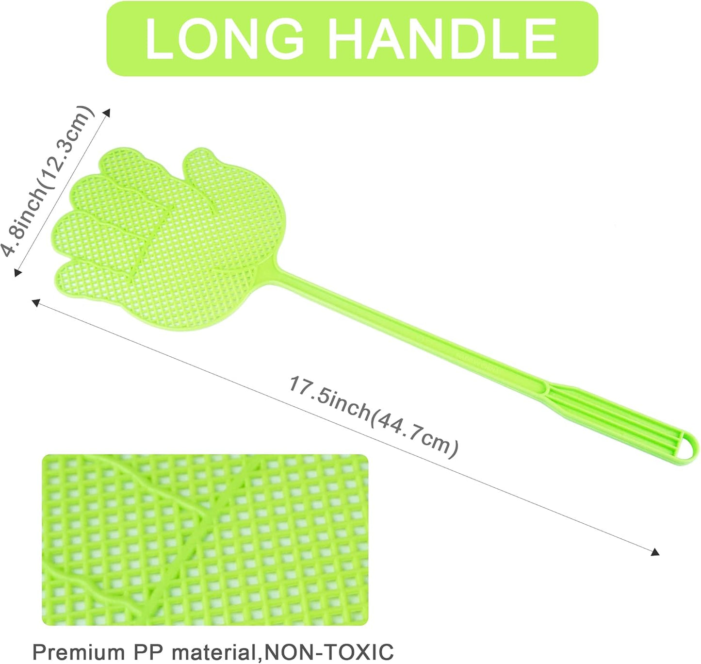 Funny Hand Shaped Fly Swatter - Durable - Colorful Manual Fly Swatter Plastic Insect Swatter for Home Indoor Outdoor Classroom Office 5 Pack