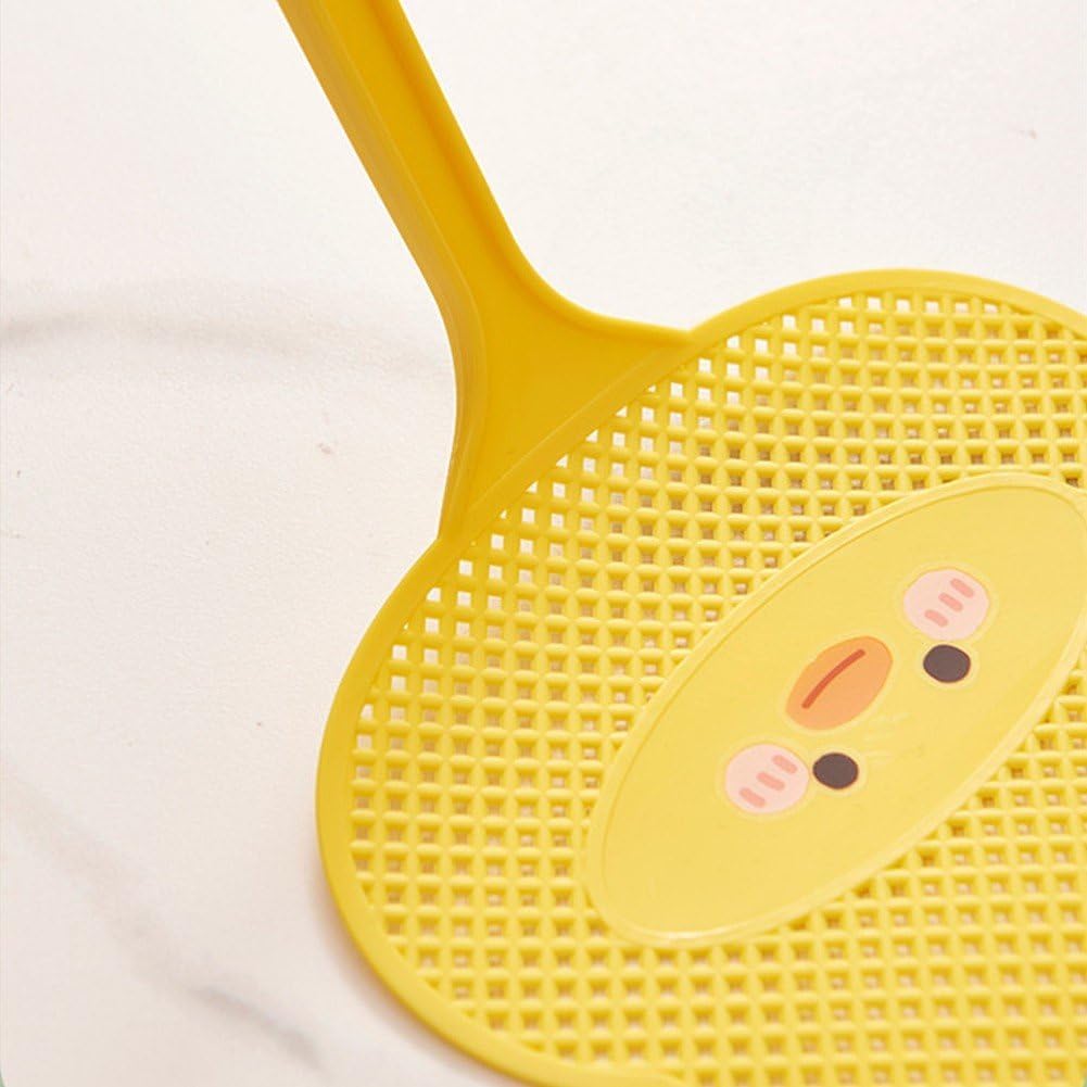 4Pcs Cute Cartoon Duck Fly Swatter – Long Handle Plastic Manual Mosquito Zapper