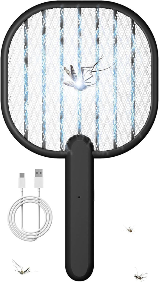 Upgraded Electric Mosquito Racket – 5-Layer Safety Mesh, Manual Mode Zapper, Type-C Rechargeable, Indoor/Outdoor Bug Killer